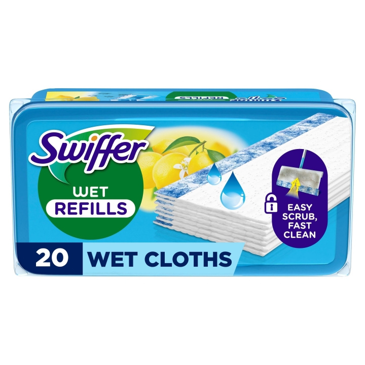 Swiffer Rengöringsdukar för golv, 20st fuktiga med citrusdoft in the group HOME, HOUSEHOLD & GARDEN / Cleaning products / Other cleaning accessories at TP E-commerce Nordic AB (D16497)