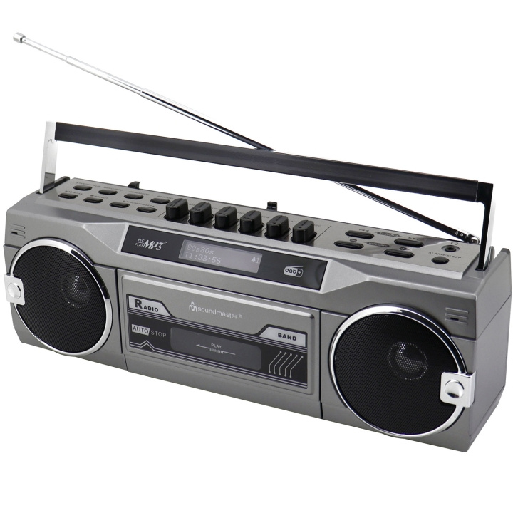 Soundmaster Retro kassettradio med Bluetooth in the group HOME ELECTRONICS / Audio & Picture / Home cinema, Hifi & Portable / Radio & Alarm clocks / Radio at TP E-commerce Nordic AB (D16541)