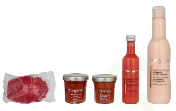 Blancreme Cristal Strawberry Set 425 ml 75ml/40ml/40ml200ml/70gr in the group BEAUTY & HEALTH / Gift sets / Gift sets for her at TP E-commerce Nordic AB (D16562)
