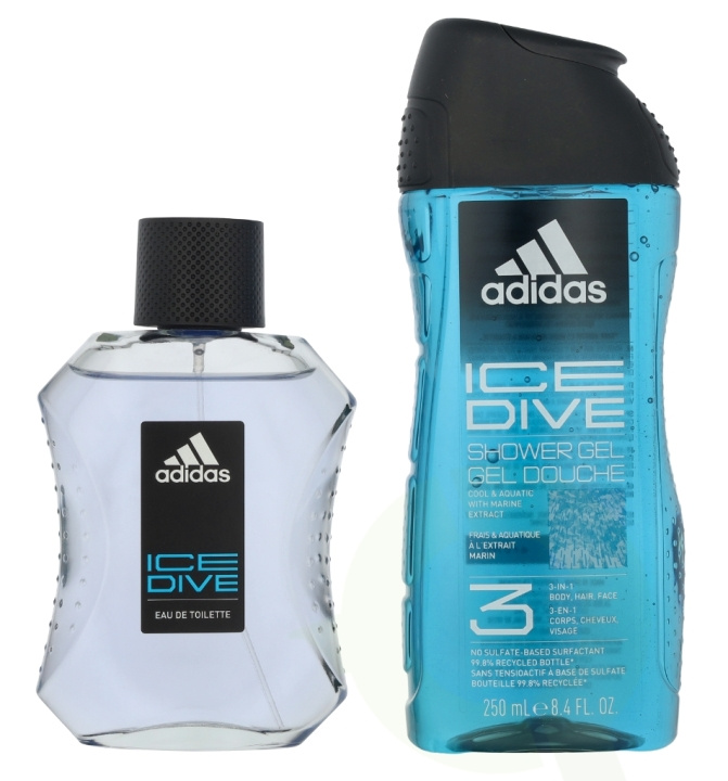 Adidas Ice Dive Giftset 350 ml Edt Spray 100ml/Shower Gel 250ml in the group BEAUTY & HEALTH / Gift sets / Gift sets for him at TP E-commerce Nordic AB (D16688)