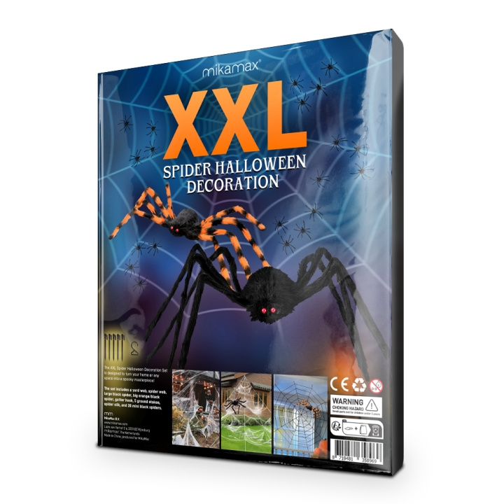 MikaMax XXL Spider Halloween Decoration in the group Sport, leisure & Hobby / Fun stuff / Fun stuff at TP E-commerce Nordic AB (D16887)