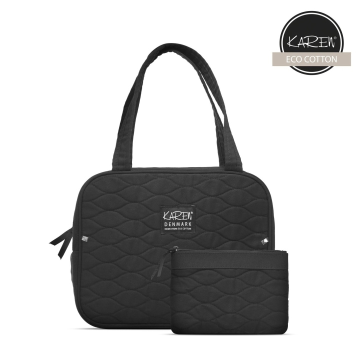 Karen Denmark - Toiletry bag 2 parts set Black in the group HOME, HOUSEHOLD & GARDEN / Bathroom / Toilet bags at TP E-commerce Nordic AB (D16956)