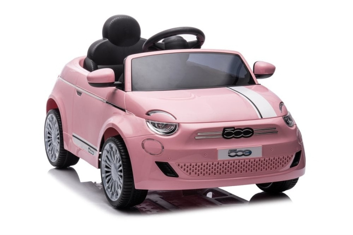 Azeno Electric Car - Fiat 500e 12V - Pink (6951305) in the group TOYS, KIDS & BABY PRODUCTS / Toys / Walking cars at TP E-commerce Nordic AB (D16960)