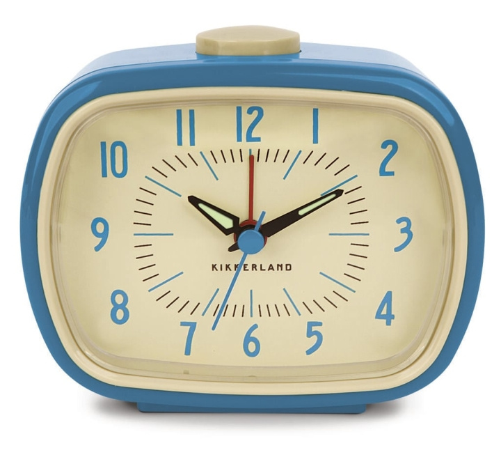 Kikkerland Retro Alarm Clock + Blue (AC08-BL-EU) in the group HOME, HOUSEHOLD & GARDEN / Watches & Counters / Alarmclocks at TP E-commerce Nordic AB (D17059)