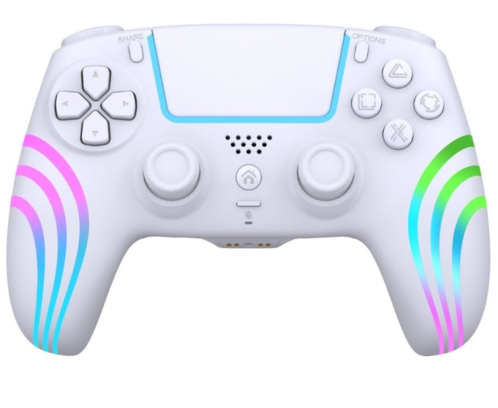 Deep Explorer Wireless Controller White PS4 / PS3 / PC in the group HOME ELECTRONICS / Game consoles & Accessories / Sony PlayStation 4 at TP E-commerce Nordic AB (D17392)