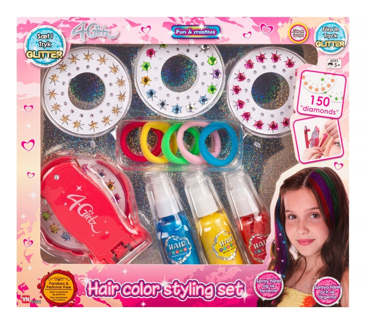 4-Girlz Hair decoration set w/spray (63244) in the group BEAUTY & HEALTH / Hair & Styling / Hair accessories at TP E-commerce Nordic AB (D17520)