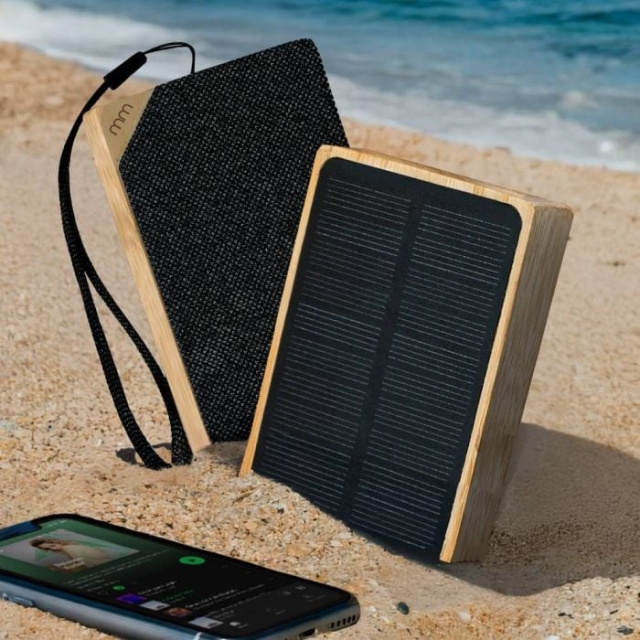 MikaMax Solar Bamboo Speaker in the group HOME ELECTRONICS / Audio & Picture / Speakers & accessories / Bluetooth Speakers at TP E-commerce Nordic AB (D17643)