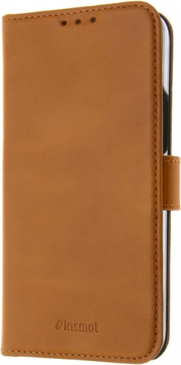 Insmat Exclusive Flip Case wallet case, iPhone 14 Pro, brown in the group SMARTPHONE & TABLETS / Phone cases / Apple / iPhone 14 at TP E-commerce Nordic AB (D17963)