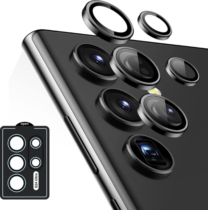 Insmat camera protection, Samsung Galaxy S24 Ultra, black in the group SMARTPHONE & TABLETS / Phone cases / Samsung at TP E-commerce Nordic AB (D18066)