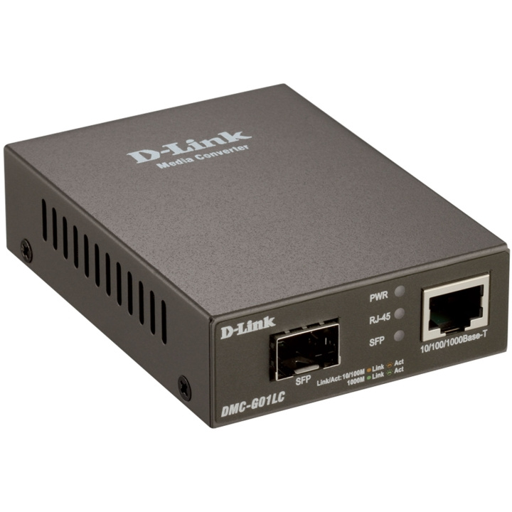 D-Link DMC-G01LC 10/100/1000Mbps to SFP Standalone Media Converter in the group COMPUTERS & PERIPHERALS / Network / Media Converters at TP E-commerce Nordic AB (D18171)