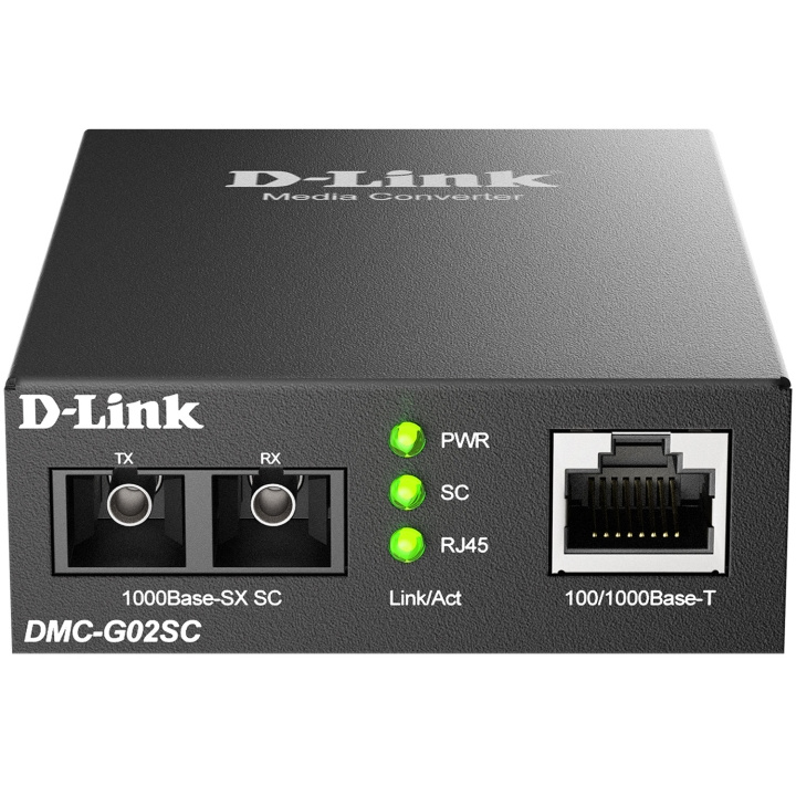 D-Link DMC-G02SC 100/1000Base-t to 1000Base-SX SC Multi-mode Media Converter 550m in the group COMPUTERS & PERIPHERALS / Network / Media Converters at TP E-commerce Nordic AB (D18172)