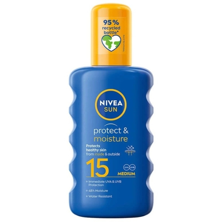 Nivea Sun Protect & Moisture Spray SPF15 200ml in the group BEAUTY & HEALTH / Skin care / Tanning / Sunscreen at TP E-commerce Nordic AB (D18215)