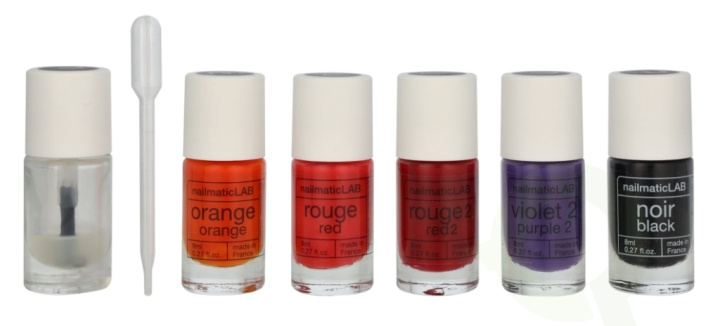 Nailmatic Nail Polish Set 52.5 ml Red - 5x Nail Polish 8ml/5x Pre-Filled Mxing Base/10 Pipettes/5 Labels/1 Booklet With 20 Recipes/5x Mixing Bases 2,5 ml in the group BEAUTY & HEALTH / Manicure / Pedicure / Nail polish at TP E-commerce Nordic AB (D18391)