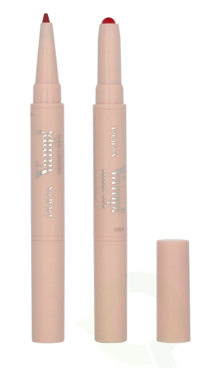 Pupa Milano Pupa Vamp! Creamy Duo Lip Pencil 1 g #010 True Red / Lipstick 0,8g / Pencil 0,2g in the group BEAUTY & HEALTH / Makeup / Lips / Lip liner at TP E-commerce Nordic AB (D18400)