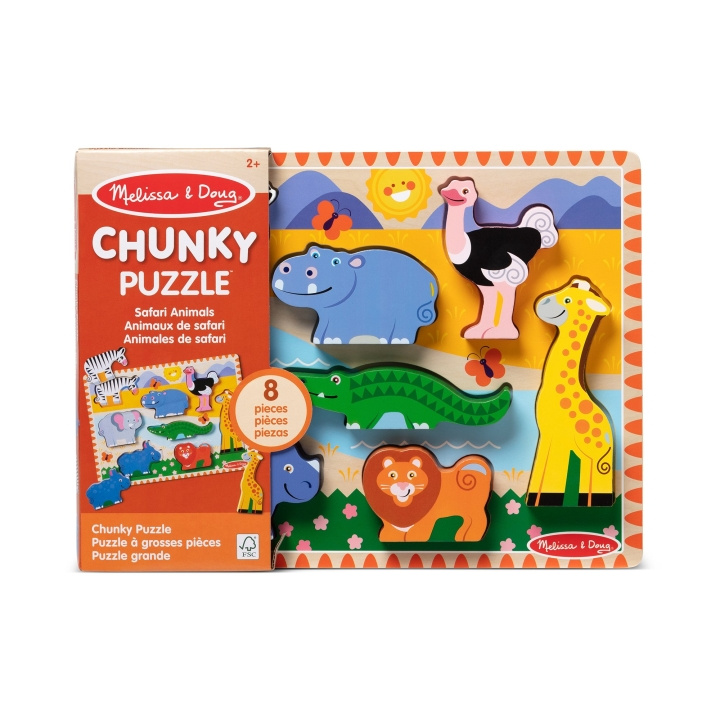 Melissa & Doug Safari Chunky Puzzle - 8 Pieces (50202) in the group TOYS, KIDS & BABY PRODUCTS / Toys / Kids puzzle at TP E-commerce Nordic AB (D18646)