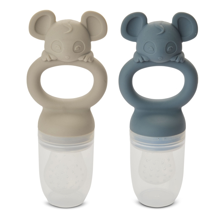Nuuroo Lauge Silicone Fruit Spout - Bering Sea / Cobblestone - 2-pack - 4 mdr. + in the group TOYS, KIDS & BABY PRODUCTS / Baby Gadgets / Pacifiers & Teething toys at TP E-commerce Nordic AB (D18673)