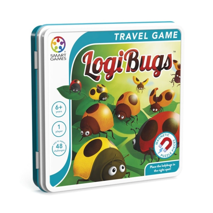 Smart Games Magnetic Travel Tin - Logi Bugs (Nordic) (SG2571) in the group TOYS, KIDS & BABY PRODUCTS / Games / Board games at TP E-commerce Nordic AB (D18753)
