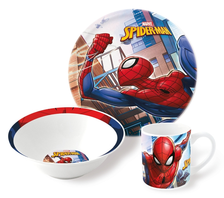 Marvel Stor - 3-Piece Ceramic Gift Set - Spiderman (78365) in the group TOYS, KIDS & BABY PRODUCTS / Eat & Drink / Children\'s tableware at TP E-commerce Nordic AB (D18763)