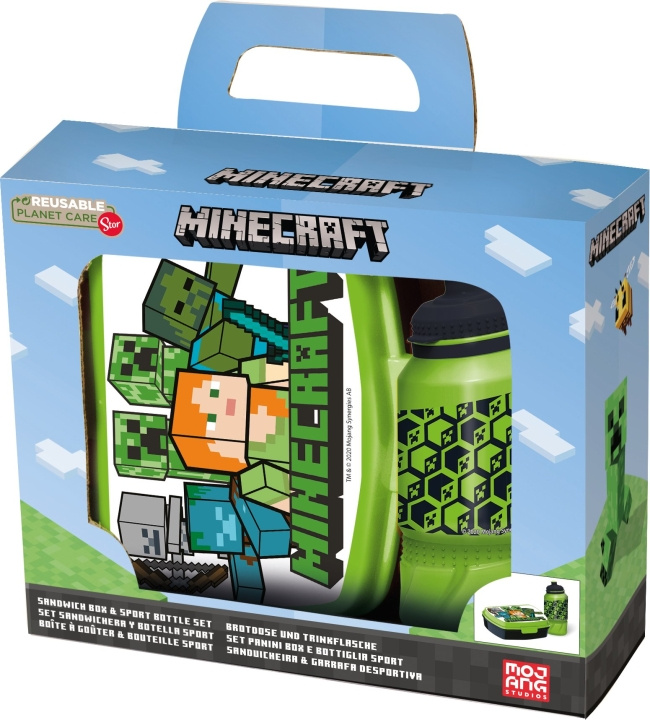 MINECRAFT Stor - Lunchbox & Water Bottle - Minecraft (40443) in the group TOYS, KIDS & BABY PRODUCTS / Eat & Drink / Children\'s tableware at TP E-commerce Nordic AB (D18790)