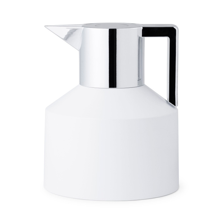 Normann Copenhagen ​Normann Copenhagen - Geo Vacuum Jug - White/Silver in the group Sport, leisure & Hobby / Outdoor recreation / Thermoses & Water Bottles at TP E-commerce Nordic AB (D18873)