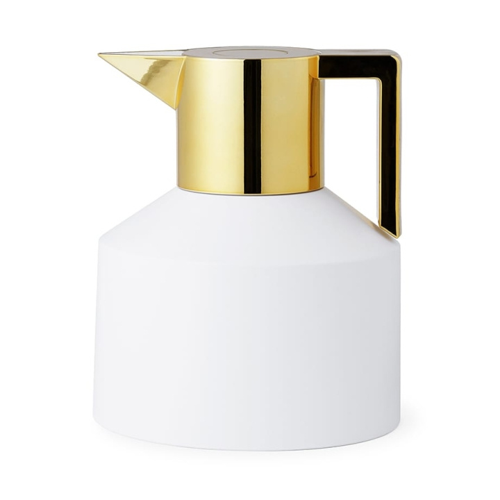 Normann Copenhagen ​Normann Copenhagen - Geo Vacuum Jug - White/Gold in the group Sport, leisure & Hobby / Outdoor recreation / Thermoses & Water Bottles at TP E-commerce Nordic AB (D18877)