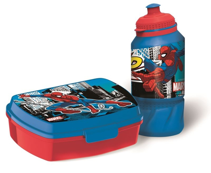 Marvel Stor - Lunchbox & Water Bottle - Spiderman (51373) in the group TOYS, KIDS & BABY PRODUCTS / Eat & Drink / Children\'s tableware at TP E-commerce Nordic AB (D18907)
