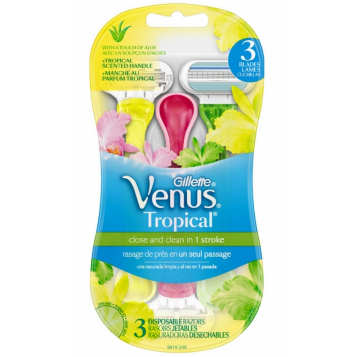 Gillette Venus - Tropical Dispo 3ct in the group BEAUTY & HEALTH / Hair & Styling / Shaving & Trimming / Razors & Accessories at TP E-commerce Nordic AB (D18990)