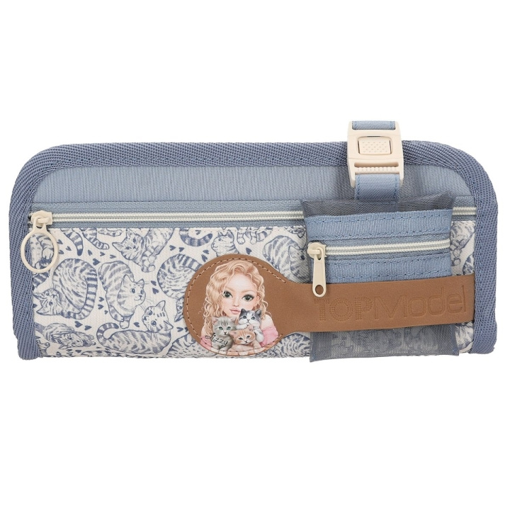 TOPModel CAT LOVE Pencil Tube - Light Blue and Cream (413275) in the group TOYS, KIDS & BABY PRODUCTS / Toys / Pencil case at TP E-commerce Nordic AB (D19107)