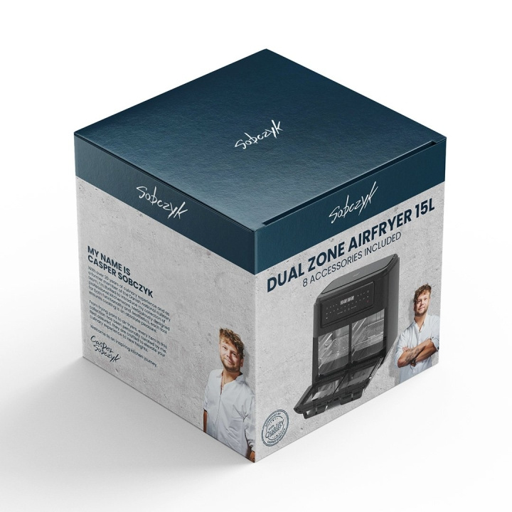 Sobczyk Dual Zone Airfryer - 15L with Accessories in the group HOME, HOUSEHOLD & GARDEN / Household appliances / Airfryers & Fryers at TP E-commerce Nordic AB (D19185)