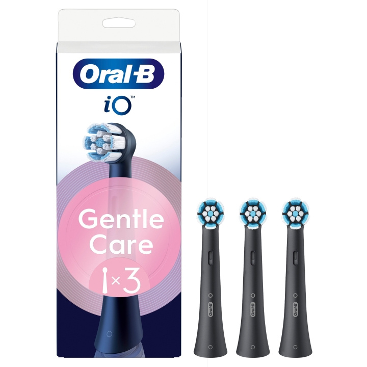 Oral B Oral-B iO Series Gentle Care Replacement Brush Heads - Black - 3 count in the group BEAUTY & HEALTH / Oral care / Accessories for electric toothbrushes at TP E-commerce Nordic AB (D19191)