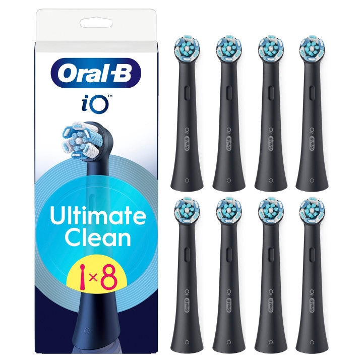 Oral B Oral-B iO Series Ultimate Clean Black Replacement Brush Heads - Black - 8 count in the group BEAUTY & HEALTH / Oral care / Accessories for electric toothbrushes at TP E-commerce Nordic AB (D19194)