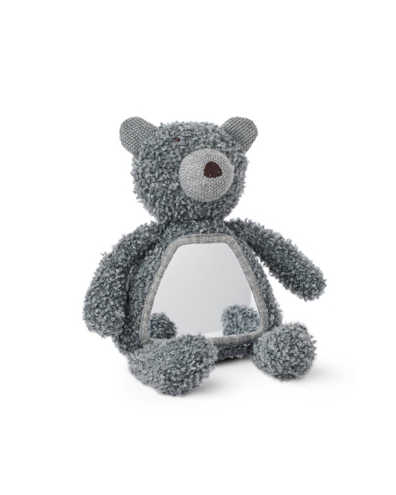 Smallstuff Activity bear w. mirror, wool bouclé, grey - (40048-04) in the group TOYS, KIDS & BABY PRODUCTS / Baby toys / stuffed animals at TP E-commerce Nordic AB (D19233)