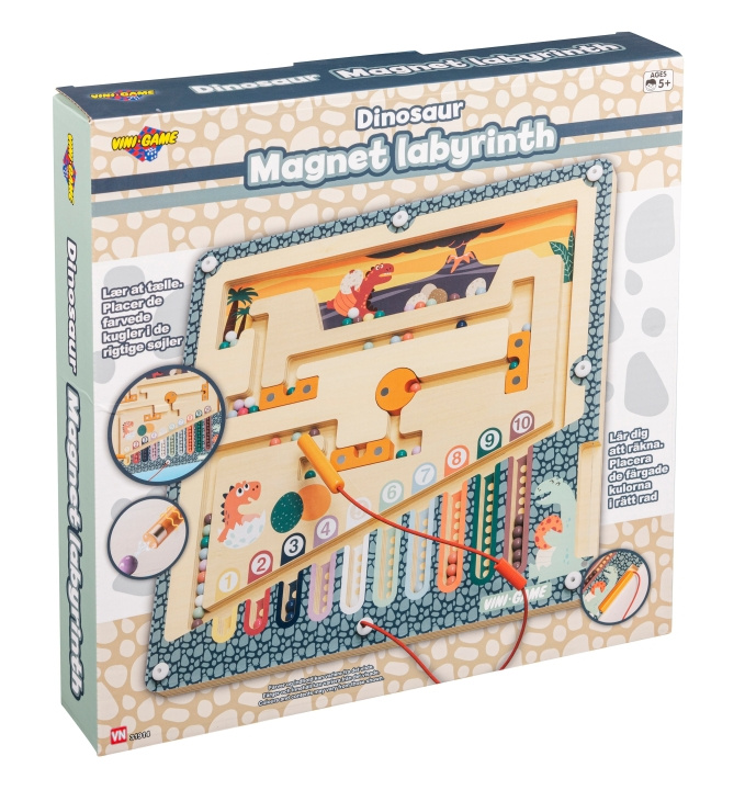 Vini Games Dinosaur Wood/Magnet Game (31914) in the group TOYS, KIDS & BABY PRODUCTS / Toys / Toys at TP E-commerce Nordic AB (D19268)