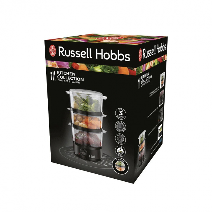 Russell Hobbs Compact Food Steamer in the group HOME, HOUSEHOLD & GARDEN / Kitchen utensils / Other kitchen tools at TP E-commerce Nordic AB (D19294)