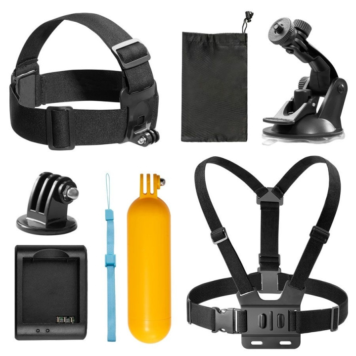 Akaso Action camera accessories - 7 pieces in the group Sport, leisure & Hobby / Action cameras & Accessories at TP E-commerce Nordic AB (D19322)