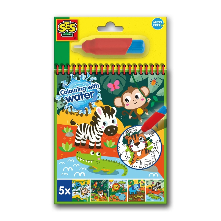 SES Creative Colouring with Water - Safari Colouring Book - (S00131) in the group TOYS, KIDS & BABY PRODUCTS / Toys / Crafts at TP E-commerce Nordic AB (D19398)