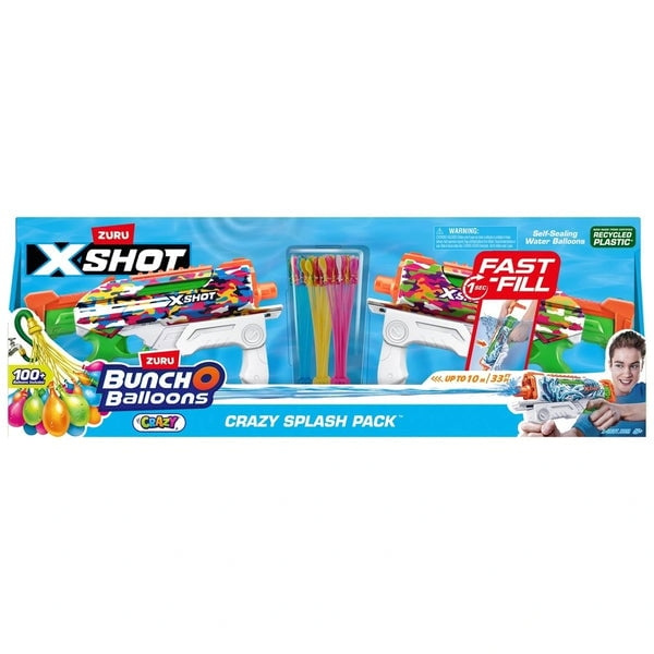 X-Shot X- SHOT - Water Fast-Fill Skins - Hyper load 2pk and 100 Crazy Bunch O Balloons - (56569) in the group TOYS, KIDS & BABY PRODUCTS / Toys / Action play at TP E-commerce Nordic AB (D19426)