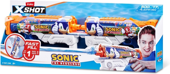 X-Shot X- SHOT - Water Fast-Fill Skins Sonic - The Hedgehog Hyperload Water Blaster (2 Pack) - (118111) in the group TOYS, KIDS & BABY PRODUCTS / Toys / Action play at TP E-commerce Nordic AB (D19493)
