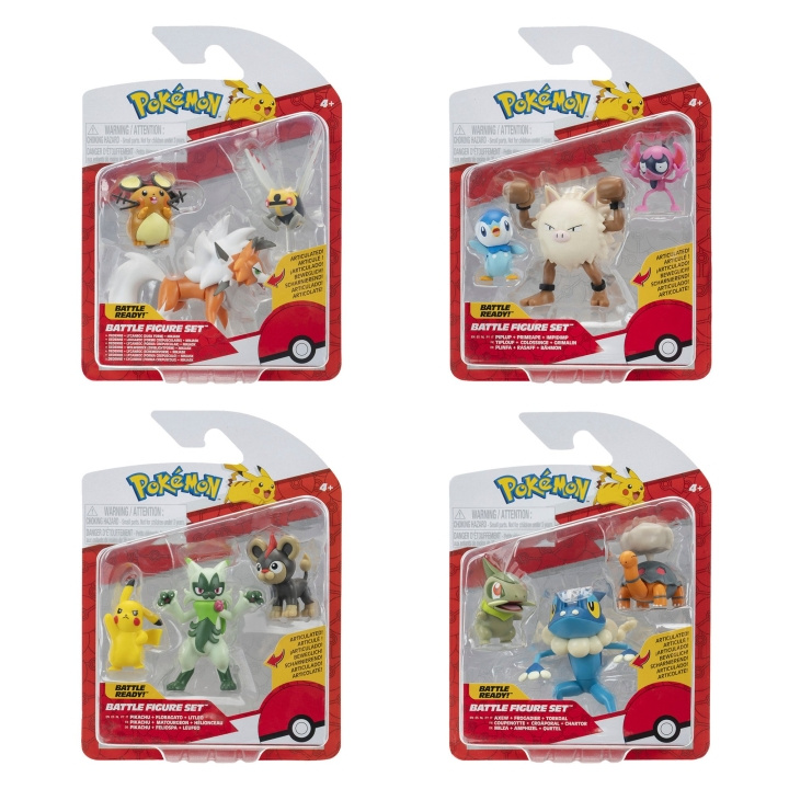 Pokémon Battle Figure 3 PK Ass - (95155-24) in the group TOYS, KIDS & BABY PRODUCTS / Toys / Figures, Miniatures & accessories at TP E-commerce Nordic AB (D19504)