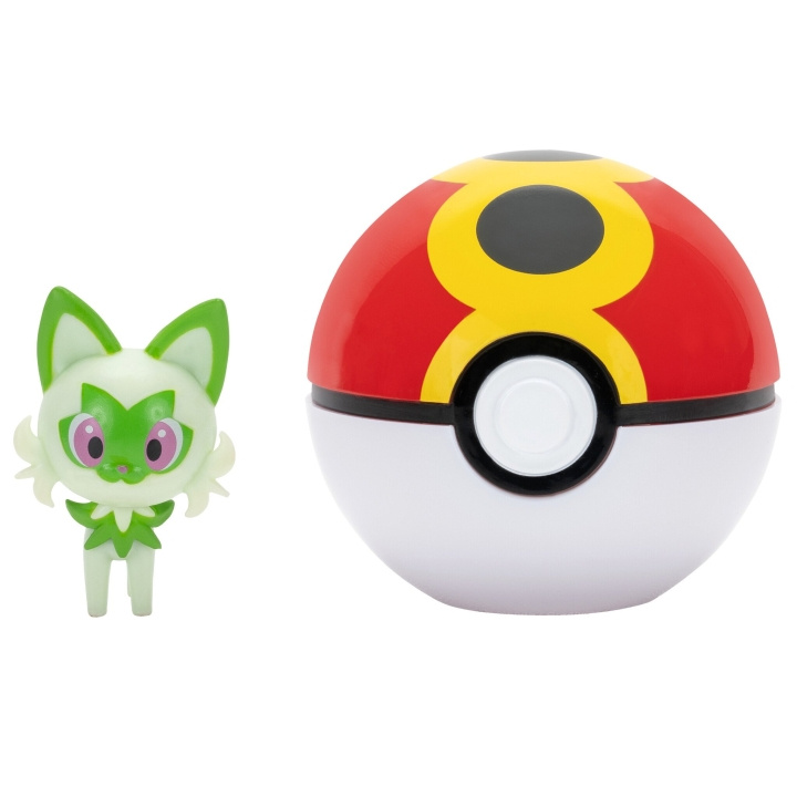 Pokémon Clip N Go Sprigatito with Repeat Ball - (PKW4151) in the group TOYS, KIDS & BABY PRODUCTS / Toys / Figures, Miniatures & accessories at TP E-commerce Nordic AB (D19508)
