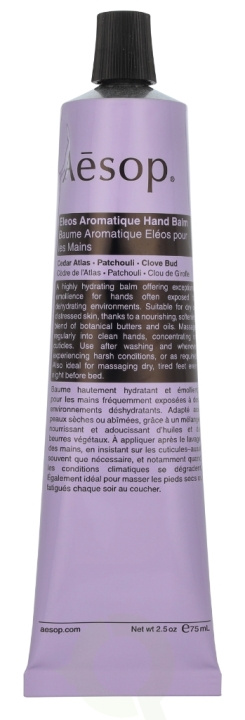AESOP Eleos Aromatique Hand Balm 75 ml in the group BEAUTY & HEALTH / Manicure / Pedicure / Hand Creams at TP E-commerce Nordic AB (D19627)