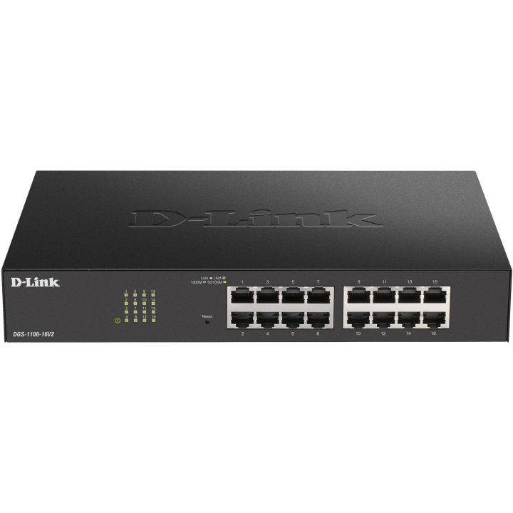 D-Link DGS-1100-16V2 16-port Smart Administrerbar Gigabit-Switch in the group COMPUTERS & PERIPHERALS / Network / Switches at TP E-commerce Nordic AB (D19679)