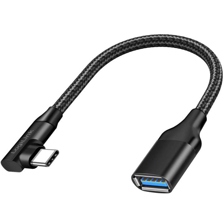 LogiLink Vinklad USB-C-kabel USB 3.2 15W 0,2m in the group COMPUTERS & PERIPHERALS / Computer cables / USB / USB-C at TP E-commerce Nordic AB (D19693)