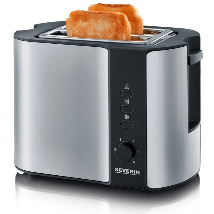 Severin Brödrost AT2589 2skivig Borstat stål in the group HOME, HOUSEHOLD & GARDEN / Household appliances / Toasters & Bread grills / Toasters at TP E-commerce Nordic AB (D19724)