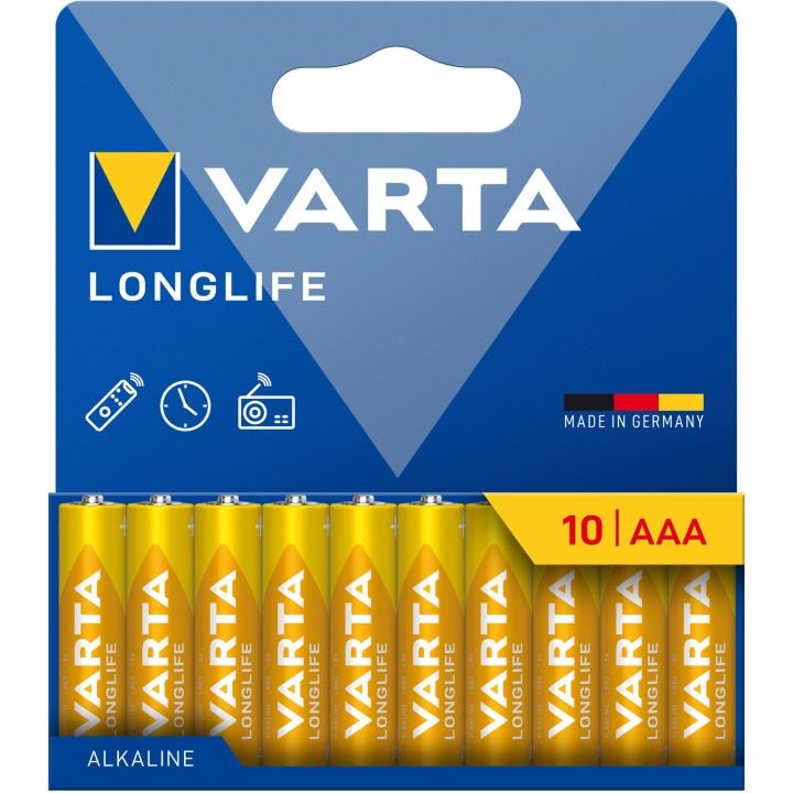 Varta Longlife AAA / LR03 Batteri 10-pack in the group HOME ELECTRONICS / Batteries & Chargers / Batteries / AAA at TP E-commerce Nordic AB (D19764)