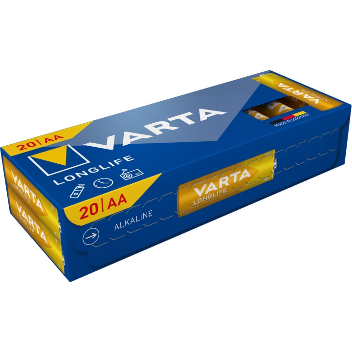Varta Longlife AA / LR06 Batteri 20-pack in the group HOME ELECTRONICS / Batteries & Chargers / Batteries / AA at TP E-commerce Nordic AB (D19766)