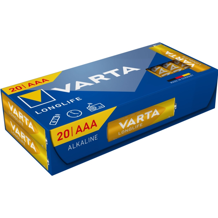 Varta Longlife AAA / LR03 Batteri 20-pack in the group HOME ELECTRONICS / Batteries & Chargers / Batteries / AAA at TP E-commerce Nordic AB (D19767)