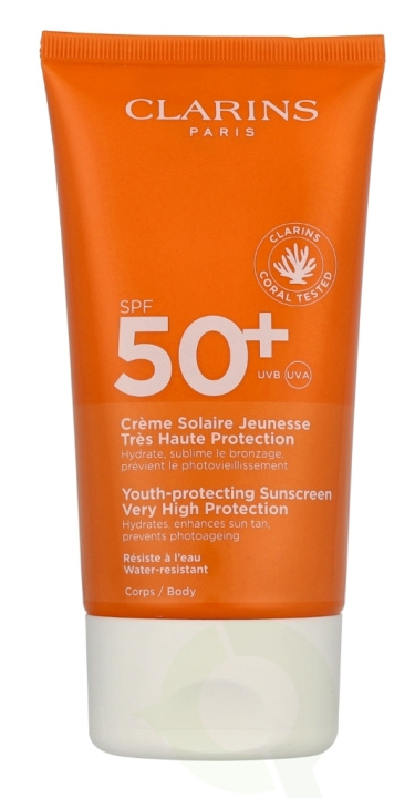 Clarins Youth-Protecting Sunscreen High Protection SPF50+ 150 ml Body in the group BEAUTY & HEALTH / Skin care / Tanning / Sunscreen at TP E-commerce Nordic AB (D19852)