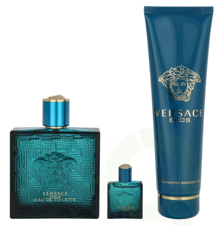 Versace Eros Energy Giftset 255 ml Edt Spray 100ml/Bath & Shower Gel 150ml/Edt 5ml in the group BEAUTY & HEALTH / Gift sets / Gift sets for him at TP E-commerce Nordic AB (D19894)