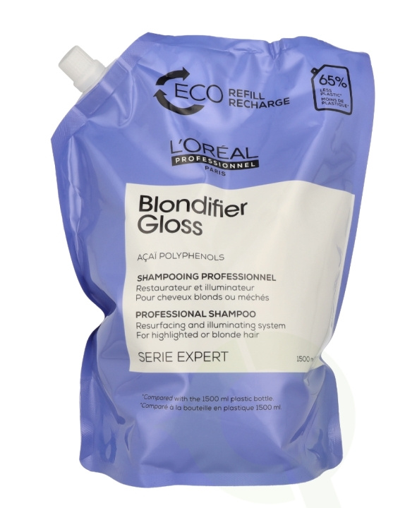 L\'Oreal Serie Expert Blondifier Gloss Shampoo Refill 1500 ml in the group BEAUTY & HEALTH / Hair & Styling / Hair care / Schampoo at TP E-commerce Nordic AB (D19931)